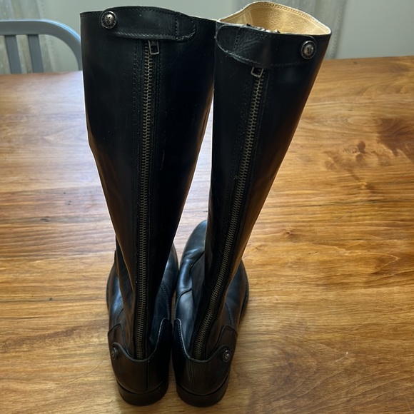 Frye Black Melissa Zip Back button boots - Picture 4 of 9